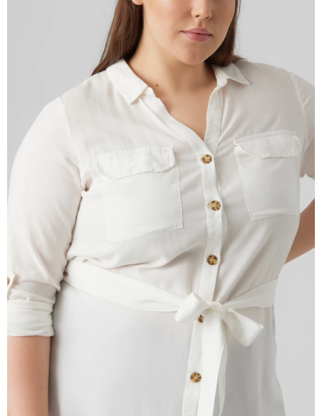 VERO MODA CURVE BUMPY L/S SHIRT DRESS WVN GA NOOS 