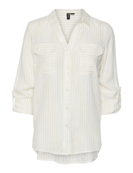 VERO MODA DONNA BUMPY LS GLITTER SHIRT WVN GA NOOS