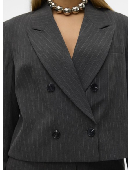 VERO MODA DONNA SILJE LS DB SHORT PINSTRIPE BLAZER