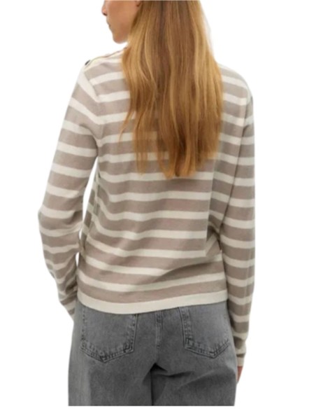 VERO MODA DONNA ANTASTIC LS O-NECK BUTTON PULL GA 