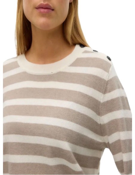 VERO MODA DONNA ANTASTIC LS O-NECK BUTTON PULL GA 