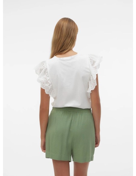 VERO MODA DONNA HANNE SS LACE TOP JRS SPE GA