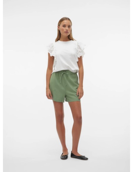VERO MODA DONNA HANNE SS LACE TOP JRS SPE GA