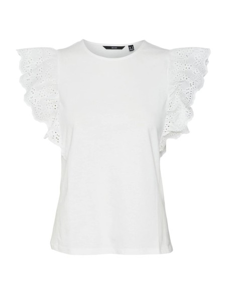 VERO MODA DONNA HANNE SS LACE TOP JRS SPE GA