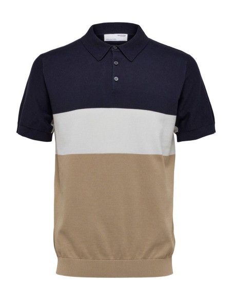 SELECTED PULLOVER UOMO SLHMATTIS SS KNIT BLOCK POL