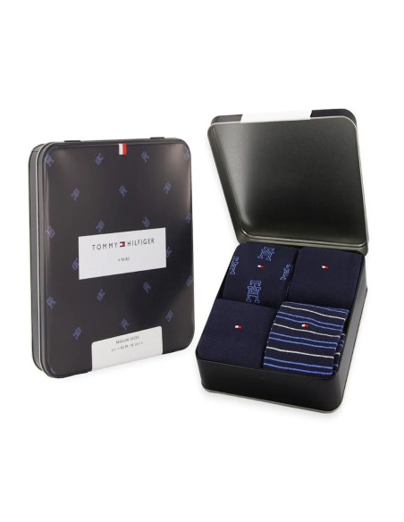 TOMMY HILFIGER MEN SOCK 4P TIN GIFTBOX TOMMY, 39/4
