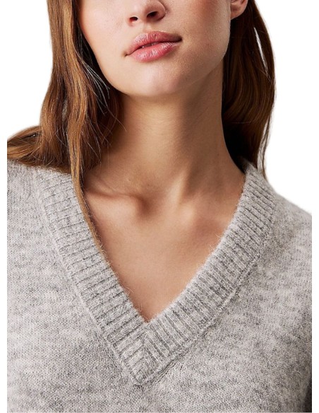 CALVIN KLEIN JEANS DONNA TEXTURED SWEATER V-N, P41