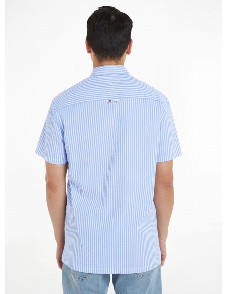 TOMMY JEANS CAMICIA M.C. UOMO REG STRIPE SEERS
