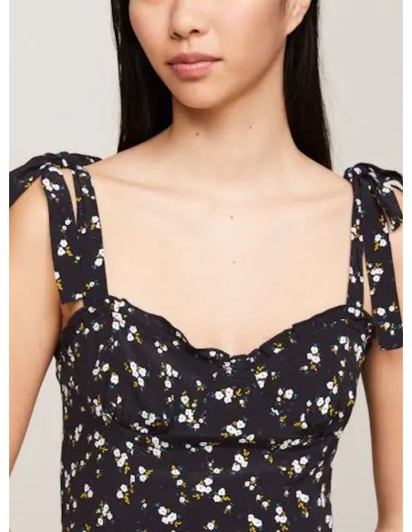 TOMMY JEANS ABITO DONNA MIDI FLORAL RUFF
