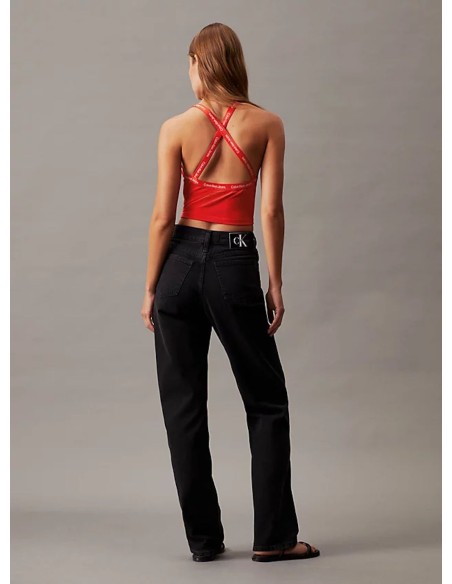 CALVIN KLEIN JEANS LOGO ELASTIC STRAPPY DONNA