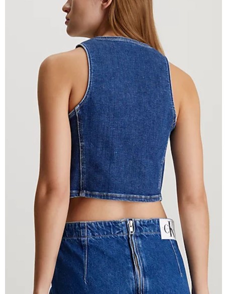 CALVIN KLEIN JEANS ZIP CROP TOP DONNA