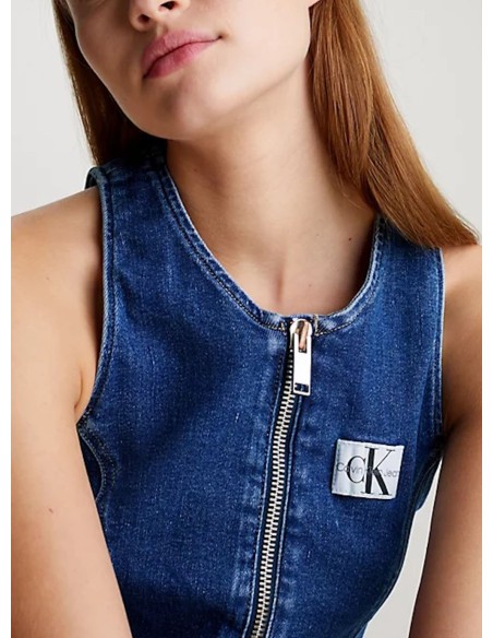 CALVIN KLEIN JEANS ZIP CROP TOP DONNA
