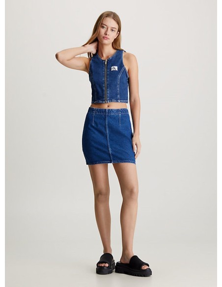 CALVIN KLEIN JEANS ZIP CROP TOP DONNA