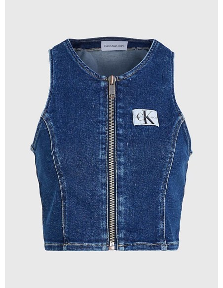 CALVIN KLEIN JEANS ZIP CROP TOP DONNA