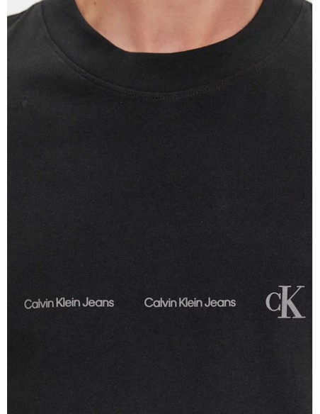 CALVIN KLEIN JEANS LOGO REPEAT TEE T-SHIRT UOMO