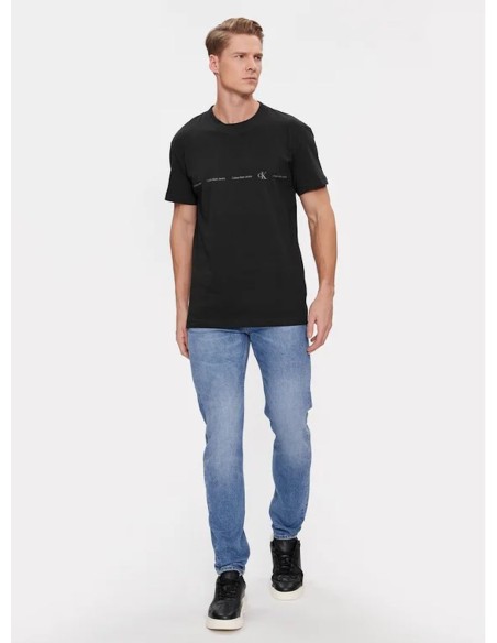 CALVIN KLEIN JEANS LOGO REPEAT TEE T-SHIRT UOMO