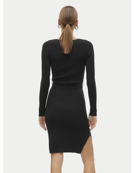 VERO MODA ABITO DONNA SABA RIB LS V-NECK BELT DRES
