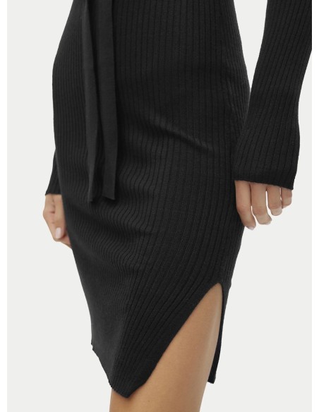 VERO MODA ABITO DONNA SABA RIB LS V-NECK BELT DRES