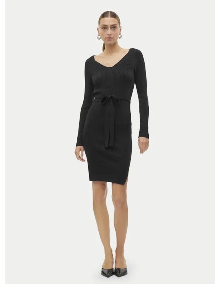 VERO MODA ABITO DONNA SABA RIB LS V-NECK BELT DRES