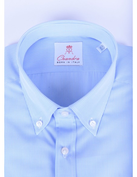 Camicia celeste uomo classica Chandra