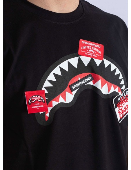 SPRAYGROUND T-SHIRT UOMO,LABEL SHARK REGULAR