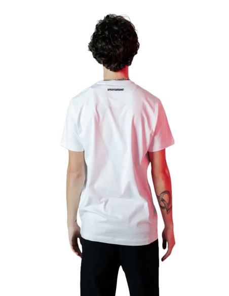 SPRAYGROUND T-SHIRT UOMO,CRUMPLED SHARK WHT
