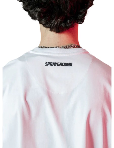 SPRAYGROUND T-SHIRT UOMO,CRUMPLED SHARK WHT