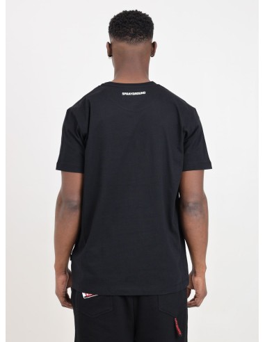SPRAYGROUND T_SHIRT UOMO,CRUMPLED SHARK BLK