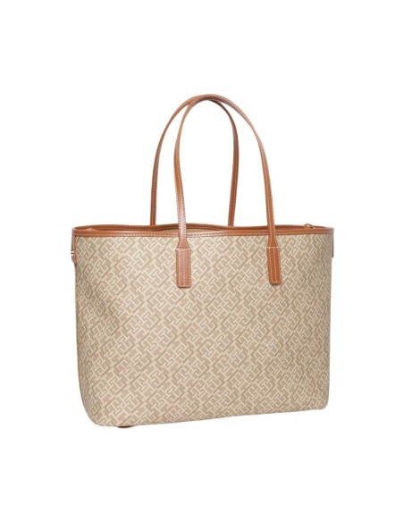 TOMMY HILFIGER DONNA MONOPLAY LEATHER TOTE
