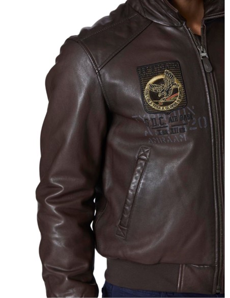 AERONAUTICA MILITARE GIUBBINO PELLE UOMO PILOT