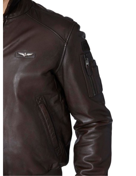 AERONAUTICA MILITARE GIUBBINO PELLE UOMO PILOT