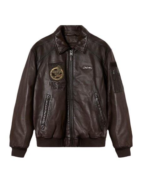 AERONAUTICA MILITARE GIUBBINO PELLE UOMO PILOT