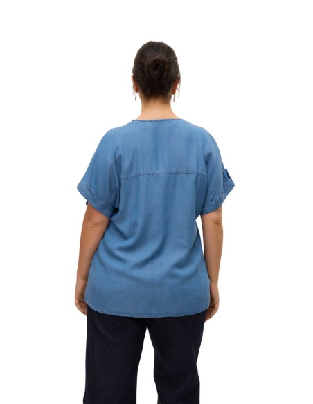 VERO MODA CURVE DONNA CFLEUR SS TENCEL SHIRT CUR