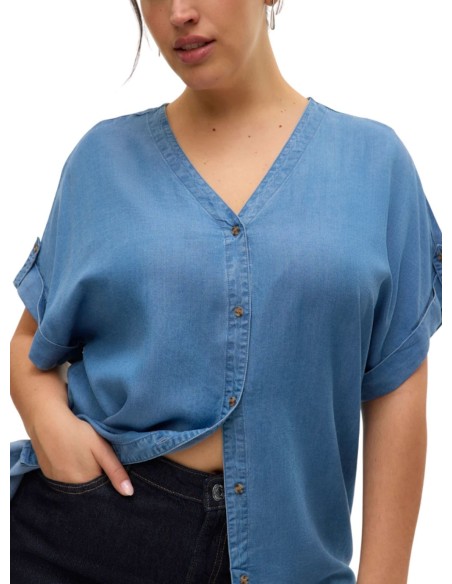 VERO MODA CURVE DONNA CFLEUR SS TENCEL SHIRT CUR