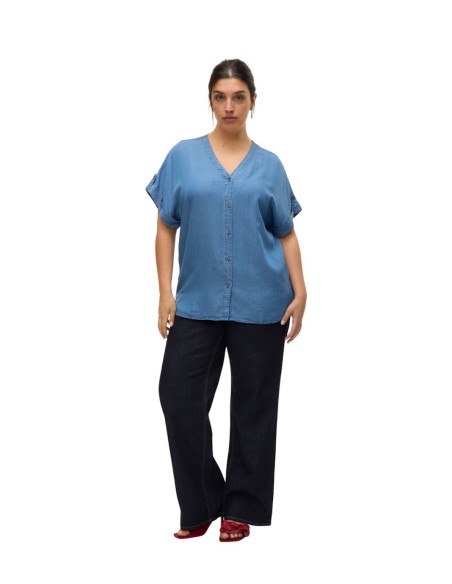 VERO MODA CURVE DONNA CFLEUR SS TENCEL SHIRT CUR