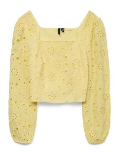 VERO MODA DONNA PANILLE LS CROPPED TOP WVN