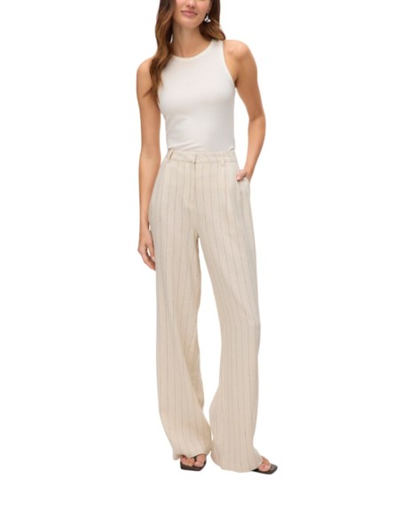 VERO MODA DONNA MINDY MW LINEN DAD PANT MIX