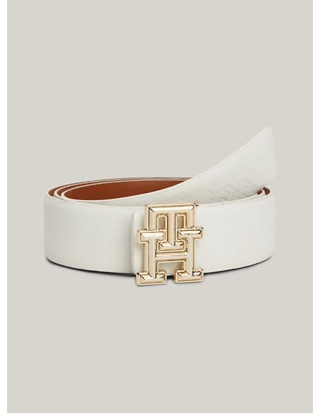 TOMMY HILFIGER CINTURA DONNA LOGO BOMBE REV 3.0