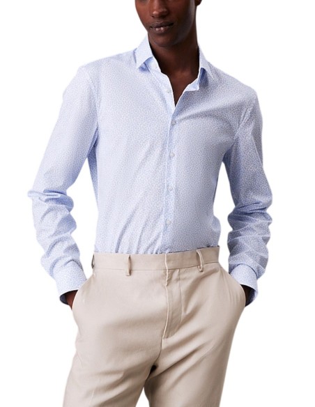 CALVIN KLEIN CAMICIA UOMO POPLIN FLORAL AOP SL, CK
