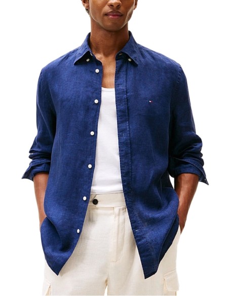 TOMMY HILFIGER CAMICIA UOMO PIGMENT DYED LI SOLI, 