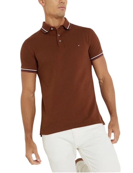 TOMMY HILFIGER POLO UOMO TIPPED SLIM FIT SEAS, GUA