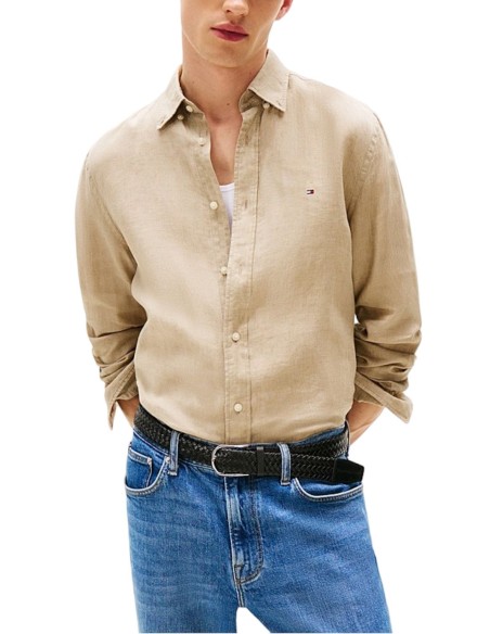 TOMMY HILFIGER CAMICIA UOMO PIGMENT DYED LI SOLI, 