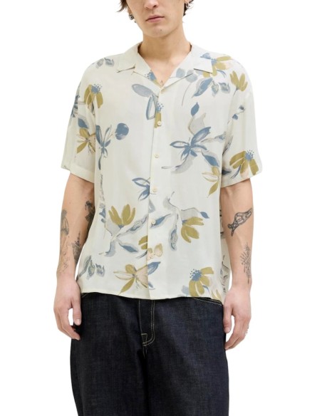 JACK & JONES UOMO JORLUKE VARENNA AOP SHIRT SS