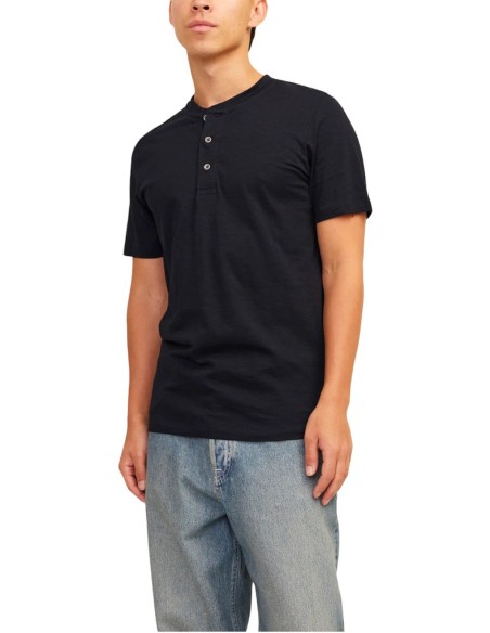JACK & JONES T-SHIRT UOMO JPRBLUNIXS HENLEY SS TEE