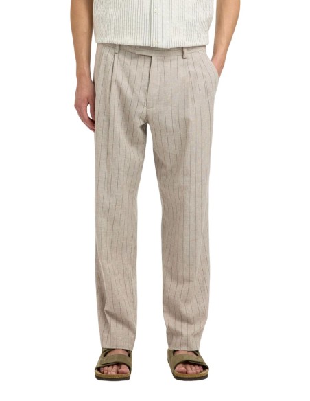 SELECTED PANTALONI UOMO RELAXED-MALIK SUN PINSTRIP