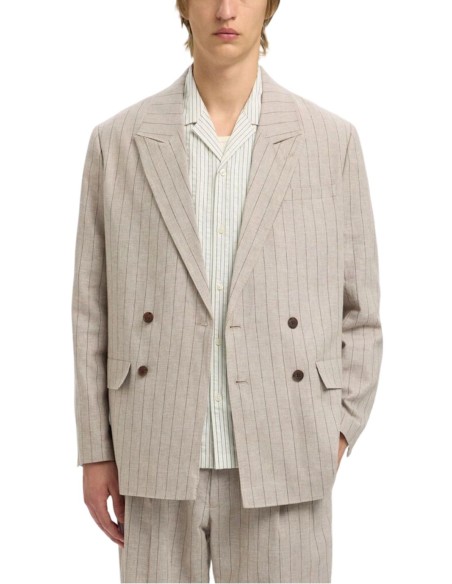 SELECTED UOMO SLHRELAXED-MALIK SUN PINSTRIPED DB B