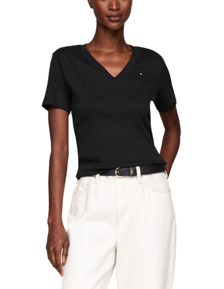 TOMMY JEANS T-SHIRT DONNA TJW SLIM V-NECK TEE, BDS
