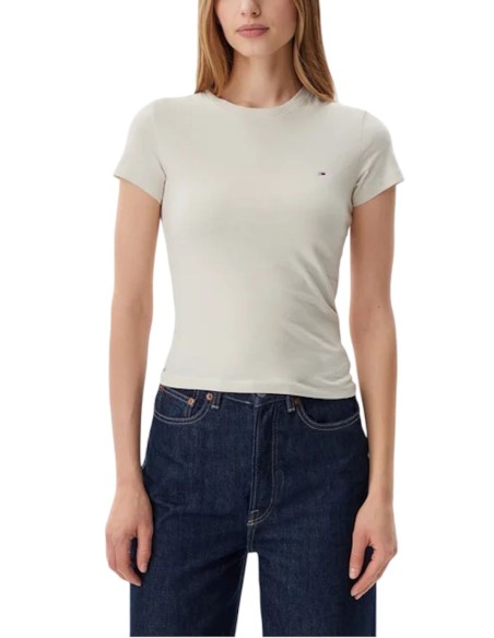 TOMMY JEANS T-SHIRT DONNA TJW SLIM C-NECK TEE, ACG