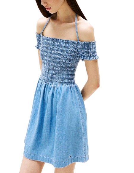 TOMMY JEANS VESTITO DONNA TJW CHAMBRAY FIT & F, 1A