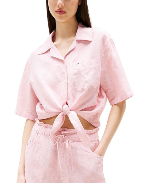 TOMMY JEANS CAMICIA DONNA TJW CRP LINEN SS SHI, TH